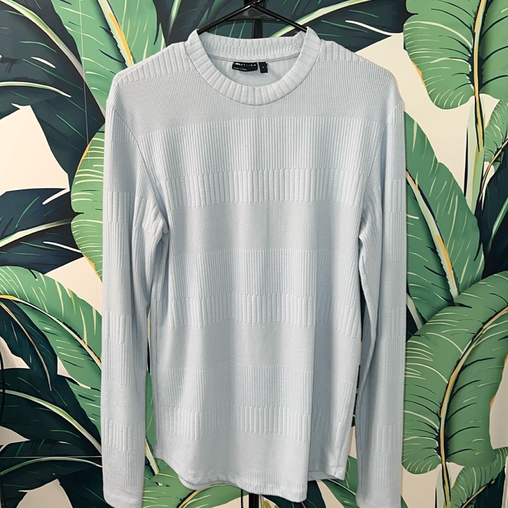 ASOS baby blue long sleeve shirt